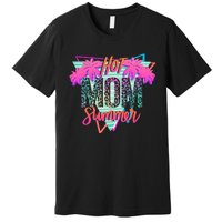 Hot Mom Summer Palms Tree Vintage Leopard Hot Mom Summer Premium T-Shirt