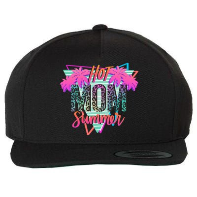 Hot Mom Summer Palms Tree Vintage Leopard Hot Mom Summer Wool Snapback Cap