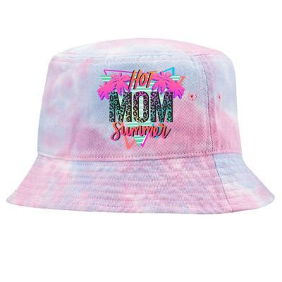 Hot Mom Summer Palms Tree Vintage Leopard Hot Mom Summer Tie-Dyed Bucket Hat