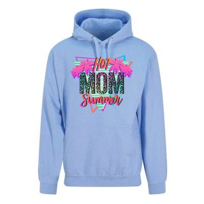 Hot Mom Summer Palms Tree Vintage Leopard Hot Mom Summer Unisex Surf Hoodie