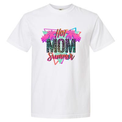 Hot Mom Summer Palms Tree Vintage Leopard Hot Mom Summer Garment-Dyed Heavyweight T-Shirt