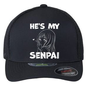 He's My Senpai Funny Anime Matching Couple Girlfriend Gift Zip Hoodie Flexfit Unipanel Trucker Cap