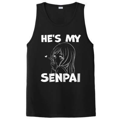 He's My Senpai Funny Anime Matching Couple Girlfriend Gift Zip Hoodie PosiCharge Competitor Tank