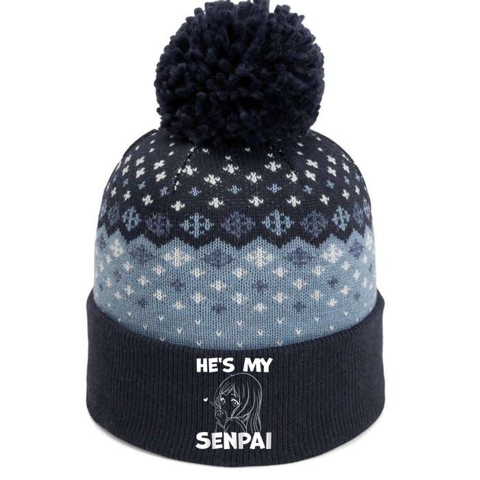 He's My Senpai Funny Anime Matching Couple Girlfriend Gift Zip Hoodie The Baniff Cuffed Pom Beanie