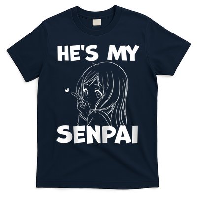 He's My Senpai Funny Anime Matching Couple Girlfriend Gift Zip Hoodie T-Shirt