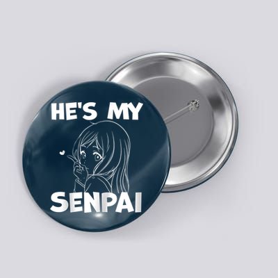 He's My Senpai Funny Anime Matching Couple Girlfriend Gift Zip Hoodie Button