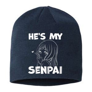 He's My Senpai Funny Anime Matching Couple Girlfriend Gift Zip Hoodie Sustainable Beanie