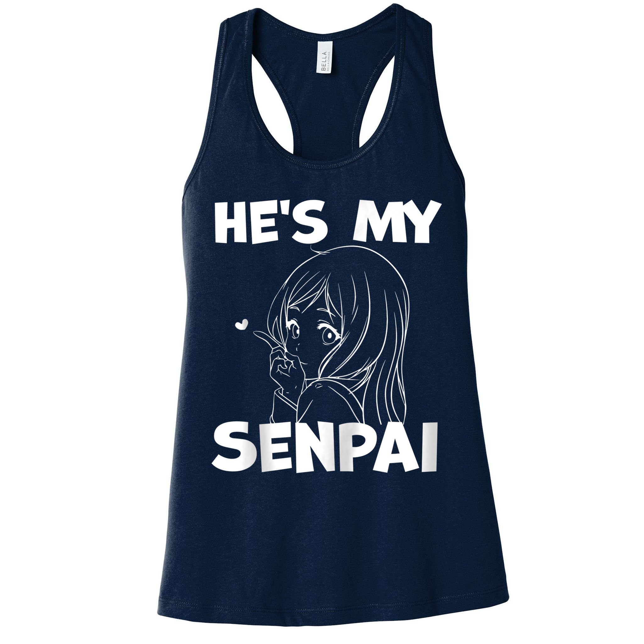 He's My Senpai Funny Anime Matching Couple Girlfriend Gift Zip Hoodie Womens Tank Top