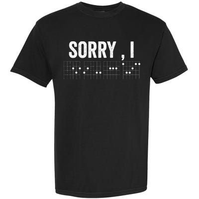 Hidden Message Sorry I-DGAF Chords Guitar Garment-Dyed Heavyweight T-Shirt