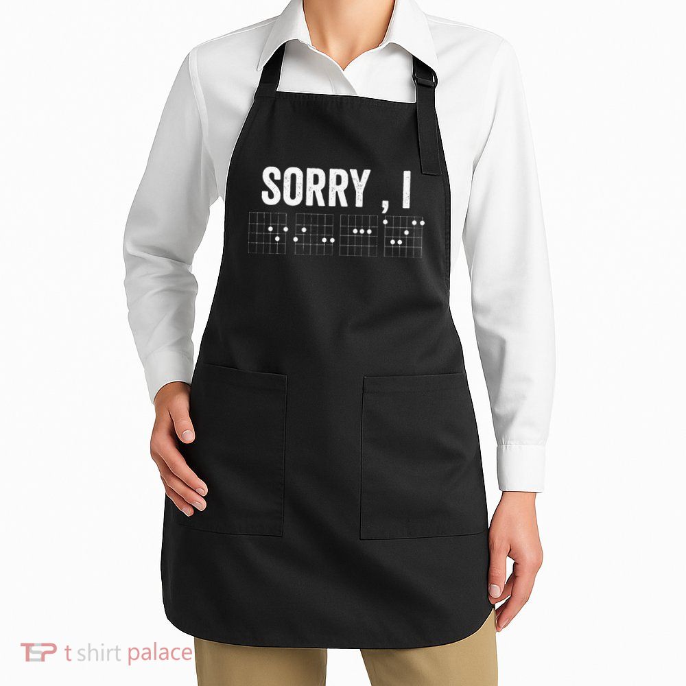 Hidden Message Sorry I-DGAF Chords Guitar Apron
