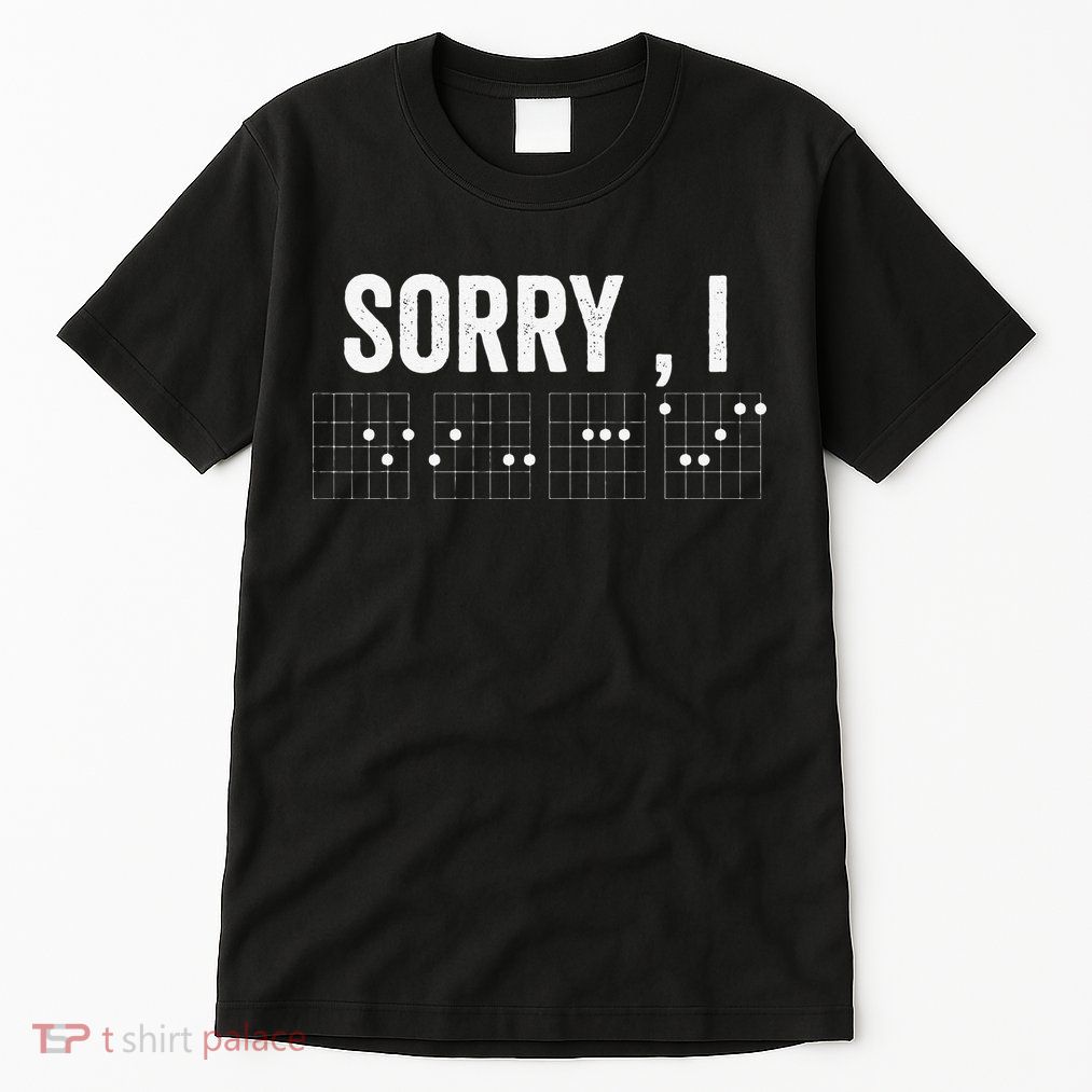 Hidden Message Sorry I-DGAF Chords Guitar Tall T-Shirt