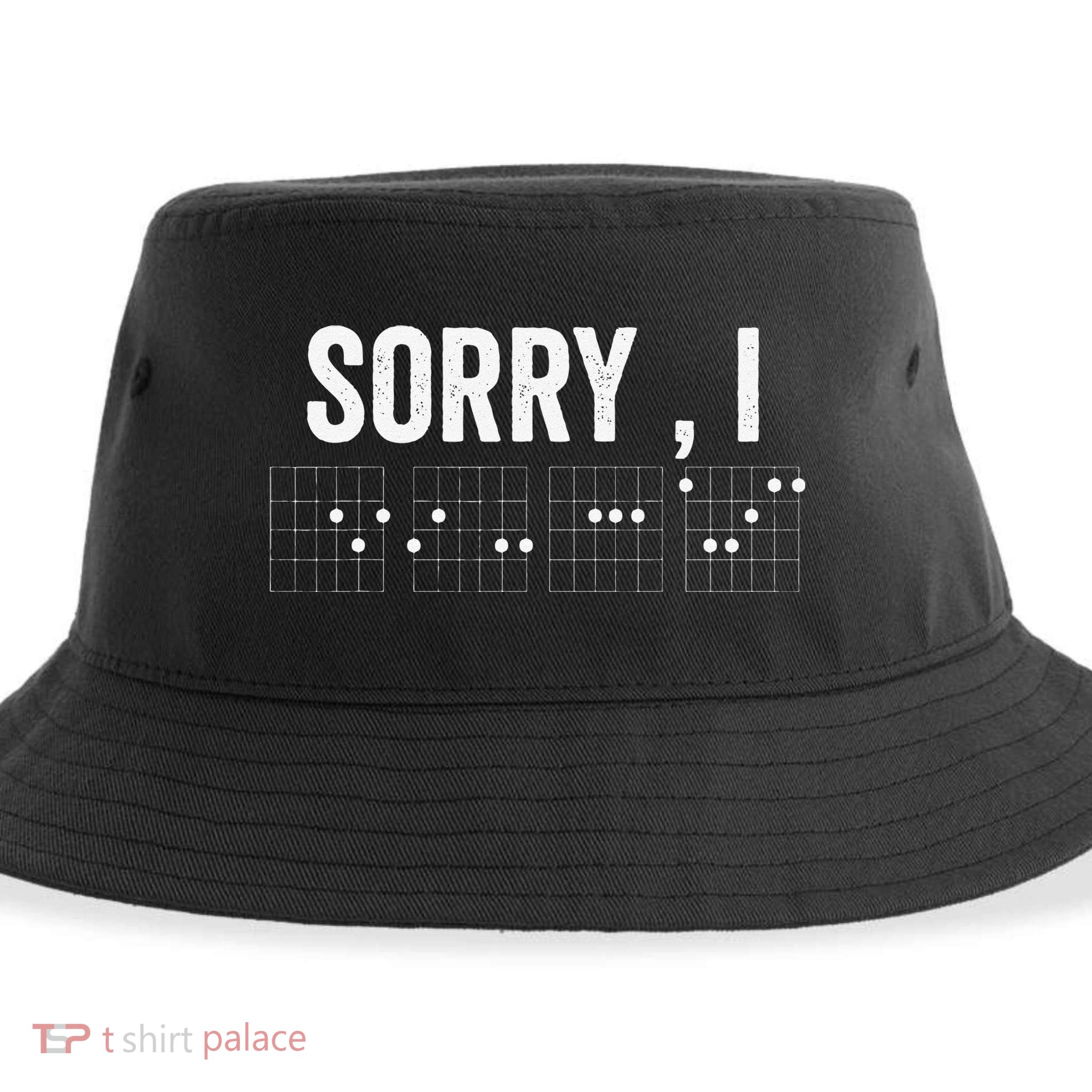 Hidden Message Sorry I-DGAF Chords Guitar Sustainable Bucket Hat