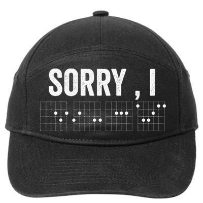 Hidden Message Sorry I-DGAF Chords Guitar 7-Panel Snapback Hat