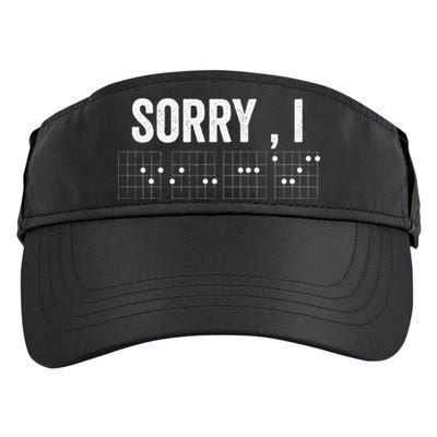 Hidden Message Sorry I-DGAF Chords Guitar Adult Drive Performance Visor