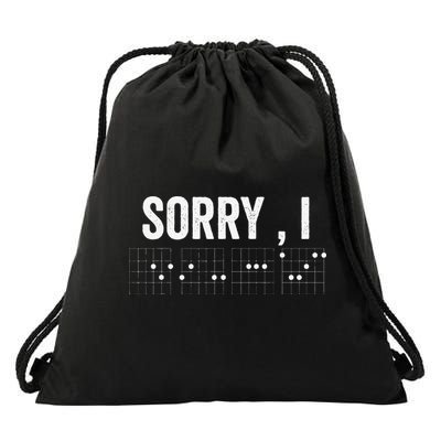 Hidden Message Sorry I-DGAF Chords Guitar Drawstring Bag
