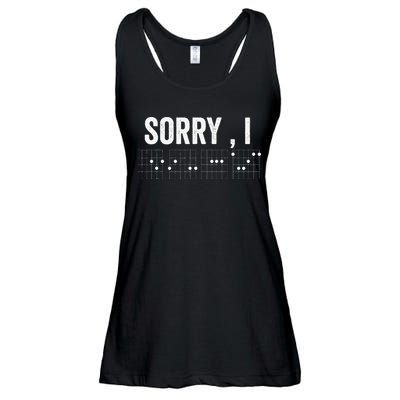 Hidden Message Sorry I-DGAF Chords Guitar Ladies Essential Flowy Tank