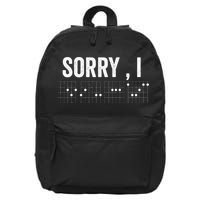 Hidden Message Sorry I-DGAF Chords Guitar 16 in Basic Backpack