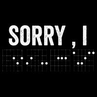 Hidden Message Sorry I-DGAF Chords Guitar 16 in Basic Backpack