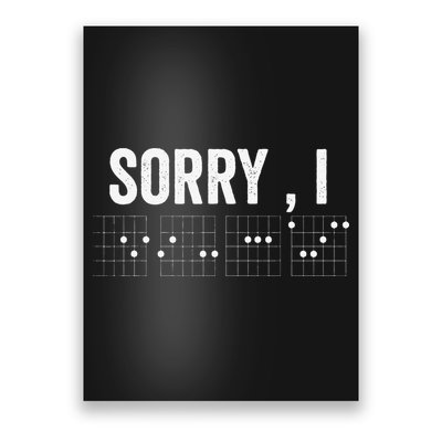 Hidden Message Sorry I-DGAF Chords Guitar Poster
