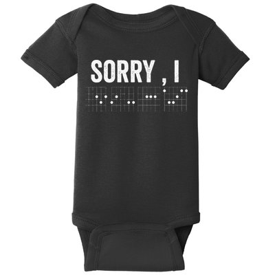 Hidden Message Sorry I-DGAF Chords Guitar Baby Bodysuit