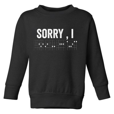 Hidden Message Sorry I-DGAF Chords Guitar Toddler Sweatshirt