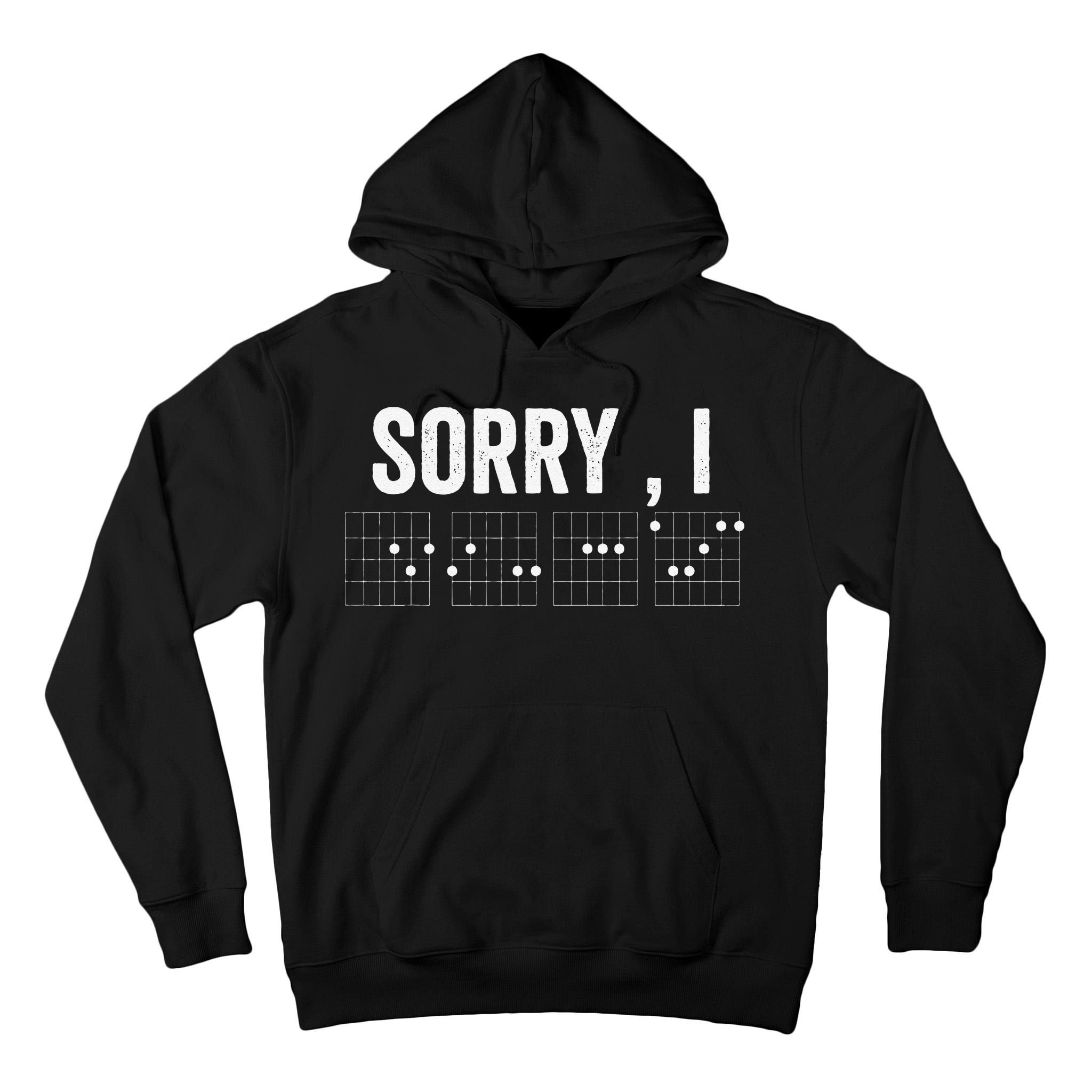 Hidden Message Sorry I-DGAF Chords Guitar Tall Hoodie