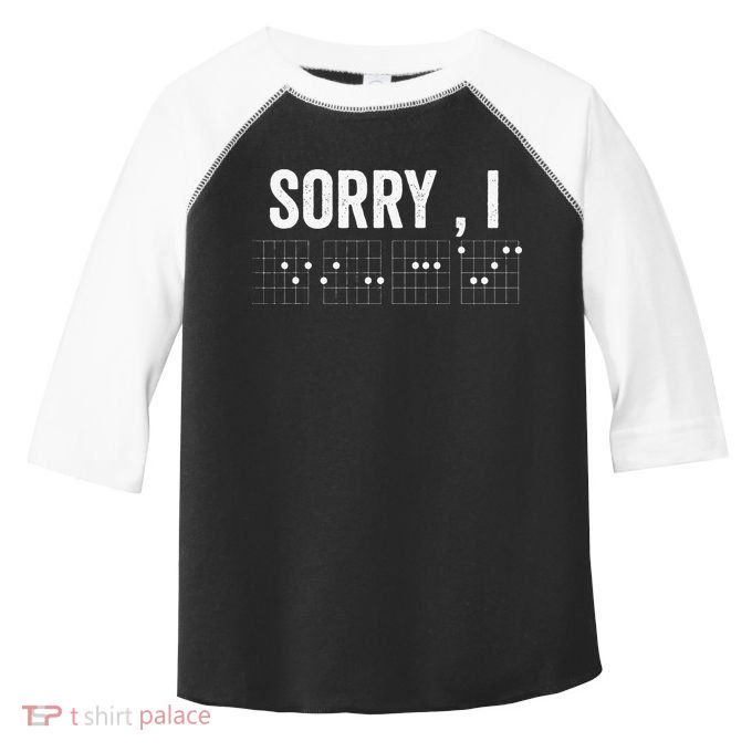 Hidden Message Sorry I-DGAF Chords Guitar Toddler Fine Jersey T-Shirt