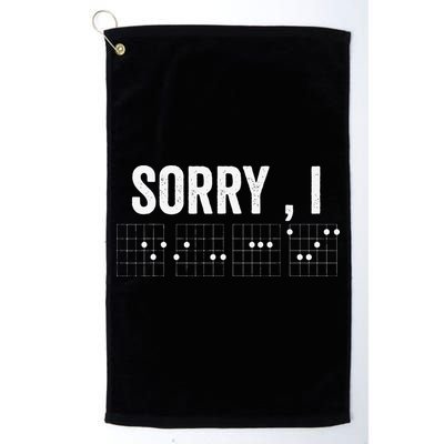 Hidden Message Sorry I-DGAF Chords Guitar Golf Towel
