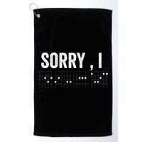 Hidden Message Sorry I-DGAF Chords Guitar Golf Towel