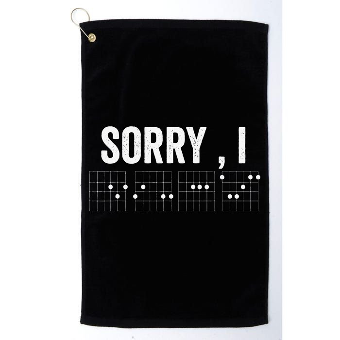 Hidden Message Sorry I-DGAF Chords Guitar Golf Towel