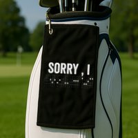 Hidden Message Sorry I-DGAF Chords Guitar Golf Towel