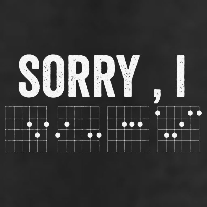 Hidden Message Sorry I-DGAF Chords Guitar Golf Towel
