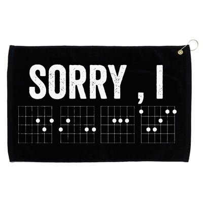 Hidden Message Sorry I-DGAF Chords Guitar Grommeted Golf Towel