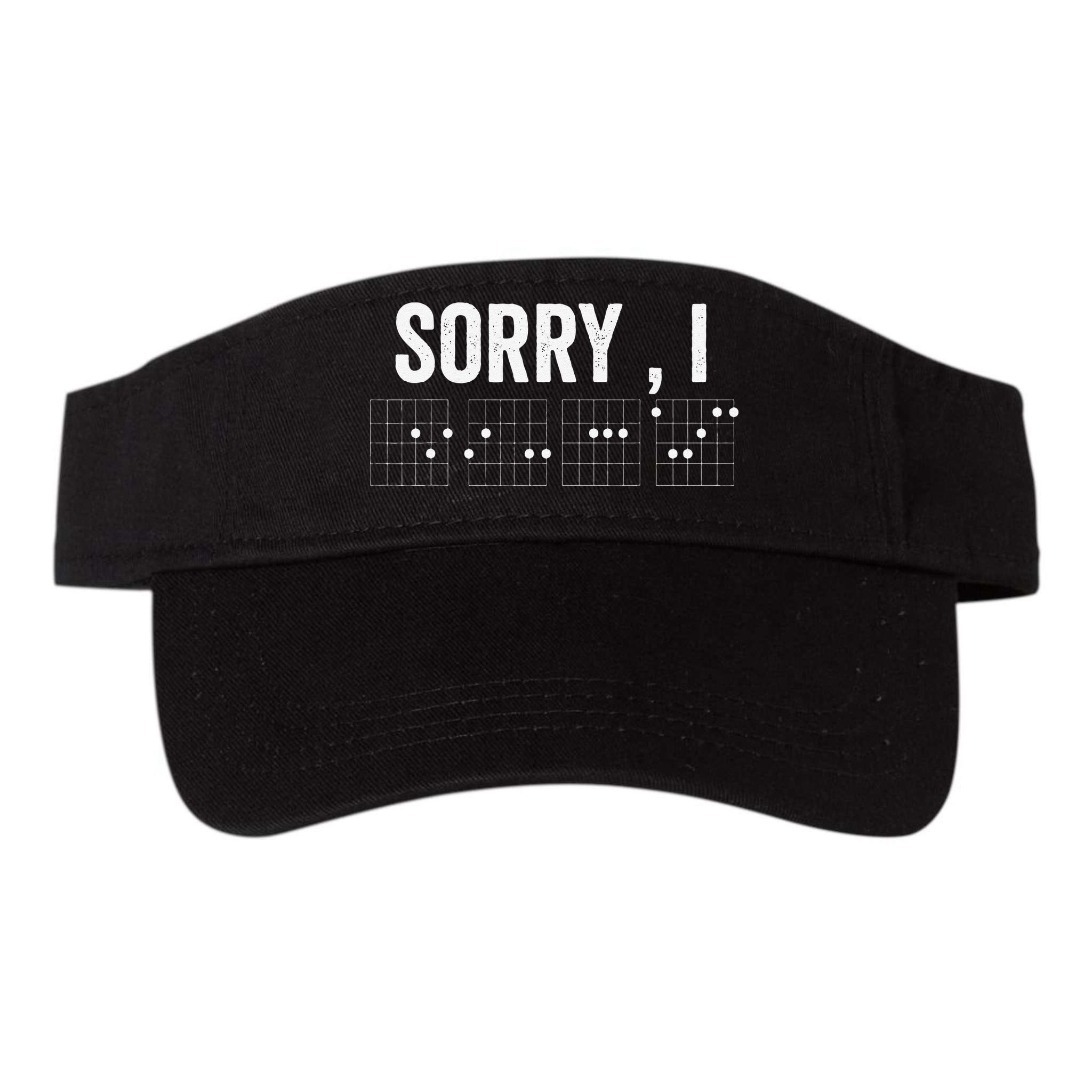 Hidden Message Sorry I-DGAF Chords Guitar Visor