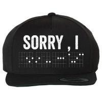 Hidden Message Sorry I-DGAF Chords Guitar Wool Snapback Cap