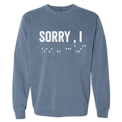 Hidden Message Sorry I-DGAF Chords Guitar Garment-Dyed Sweatshirt