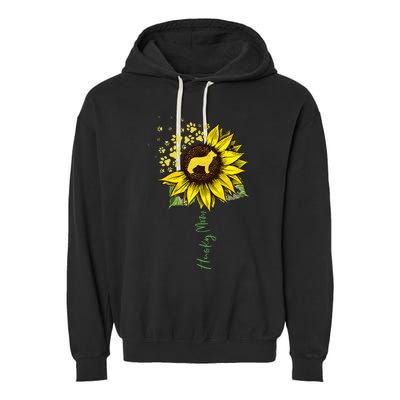 Husky Mom Sunflower Siberian Husky Lover Gifts Dog Mom Mama Garment-Dyed Fleece Hoodie