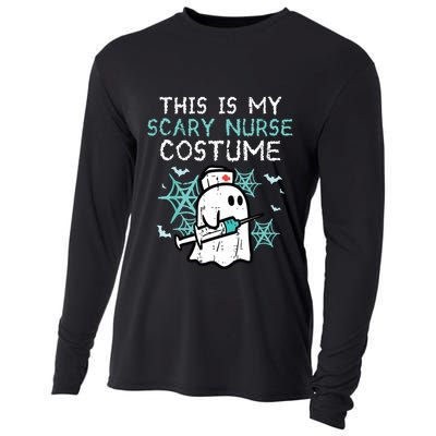 Halloween My Scary Nurse Costume Funny Ghost Scrub Cooling Performance Long Sleeve Crew