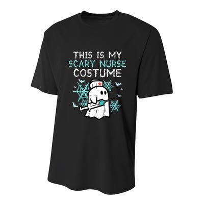 Halloween My Scary Nurse Costume Funny Ghost Scrub Youth Performance Sprint T-Shirt