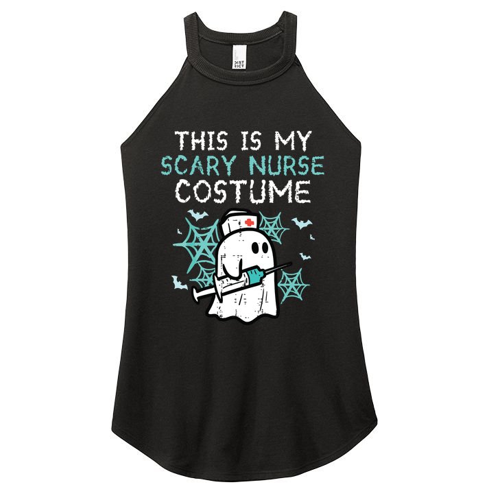 Halloween My Scary Nurse Costume Funny Ghost Scrub Women's Perfect Tri Rocker Tank