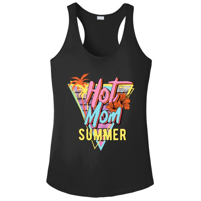 Hot Mom Summer Hawaiian Hibiscus Beach Cute Tropical Tank Top Ladies PosiCharge Competitor Racerback Tank