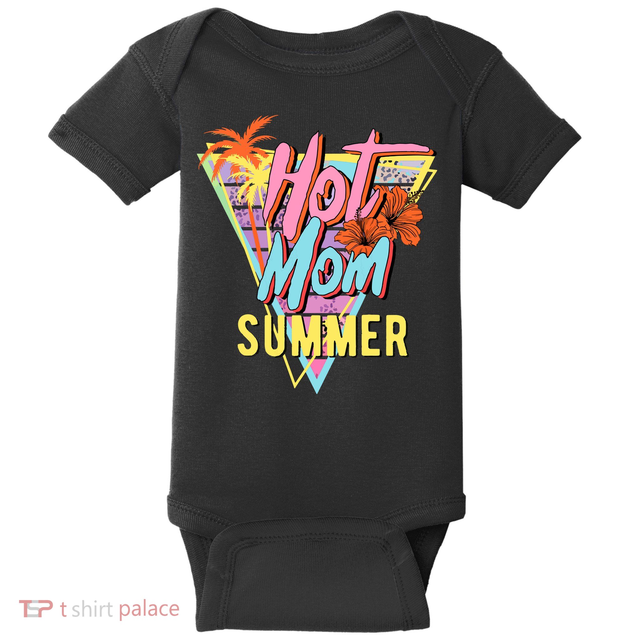 Hot Mom Summer Hawaiian Hibiscus Beach Cute Tropical Tank Top Baby Bodysuit
