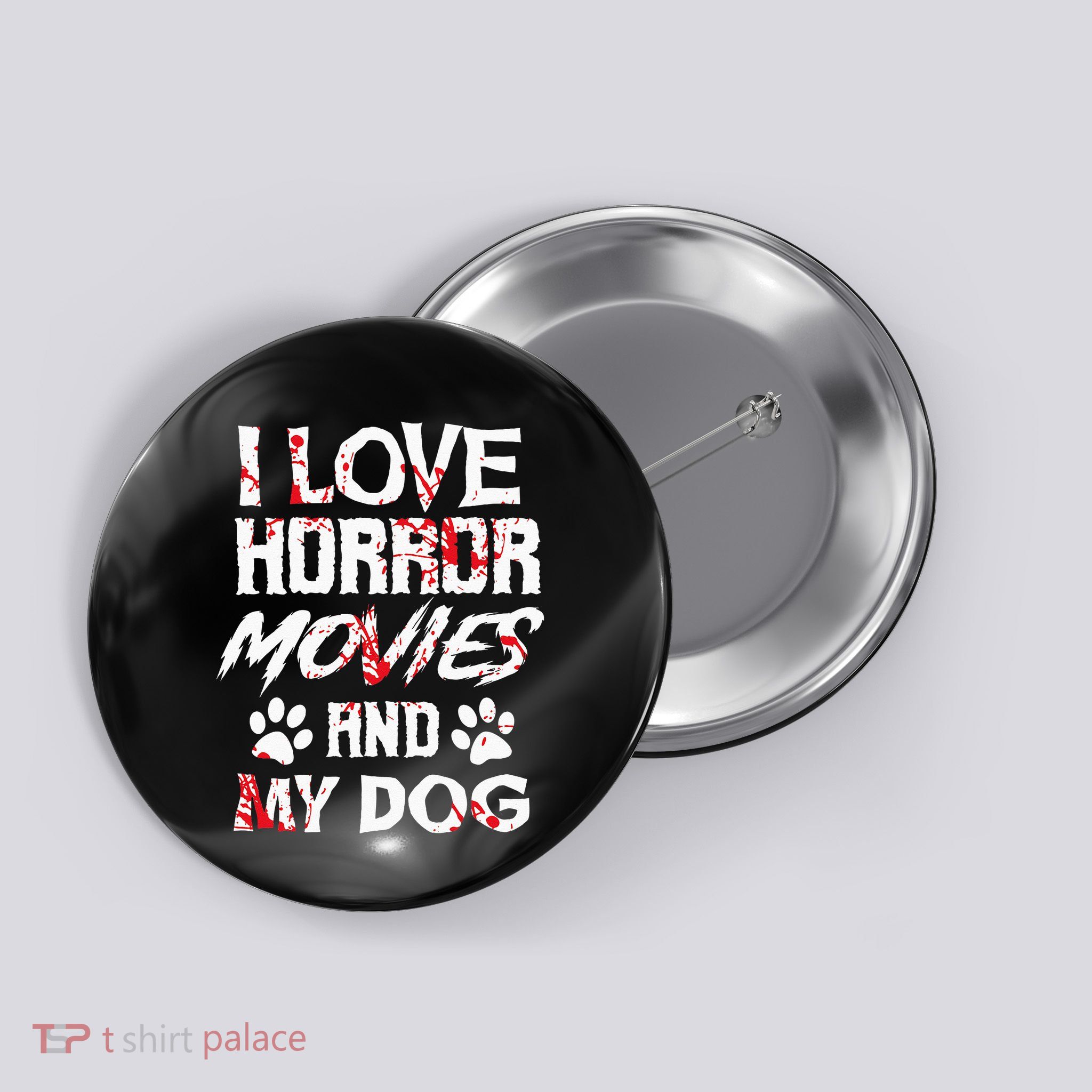 Horror Movies Scary Film Lovers Halloween Fans Thriller Button