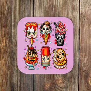 Horror Movie Summer Popsicle Halloween Ice Cream Summerween Coaster