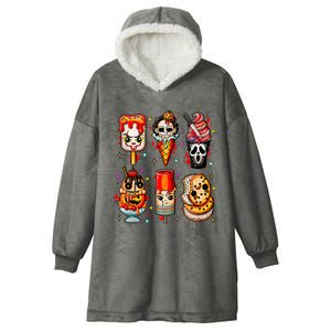 Horror Movie Summer Popsicle Halloween Ice Cream Summerween Hooded Wearable Blanket