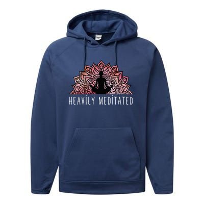 Heavily Meditated Spiritual Daily Meditation Zen Performance Fleece Hoodie