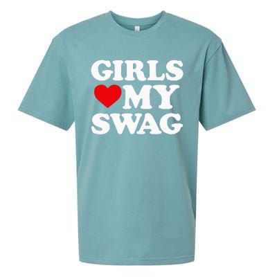 Heart My Swag Girl Love My Swag Valentines Day Sueded Cloud Jersey T-Shirt