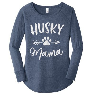 Husky Mama Siberian Husky Lover Owner Gifts Dog Mothers Day Women's Perfect Tri Tunic Long Sleeve Shirt