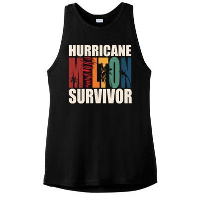 Hurricane Milton Survivor Florida Awareness Ladies PosiCharge Tri-Blend Wicking Tank