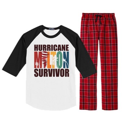 Hurricane Milton Survivor Florida Awareness Raglan Sleeve Pajama Set